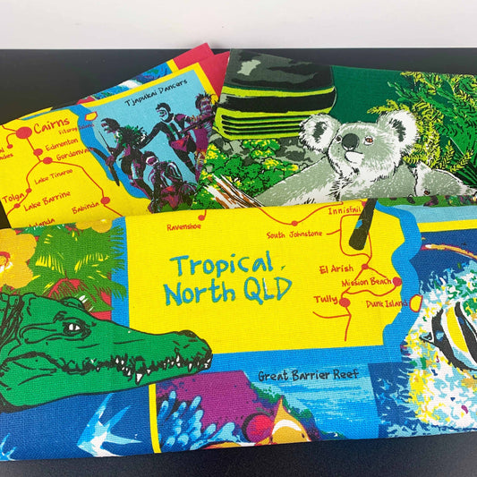 Australian Towns Vintage Tea Towel Collection - Cairns and Kuranda