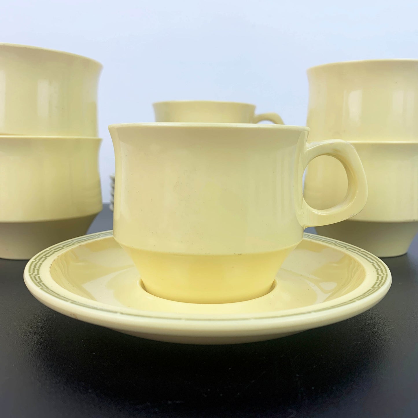 Nylex Australia Melamine Cup and Saucer Sets - Yellow