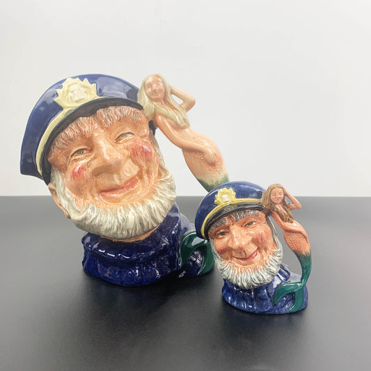 Royal Doulton character jugs 'Old Salt' large and small versions
