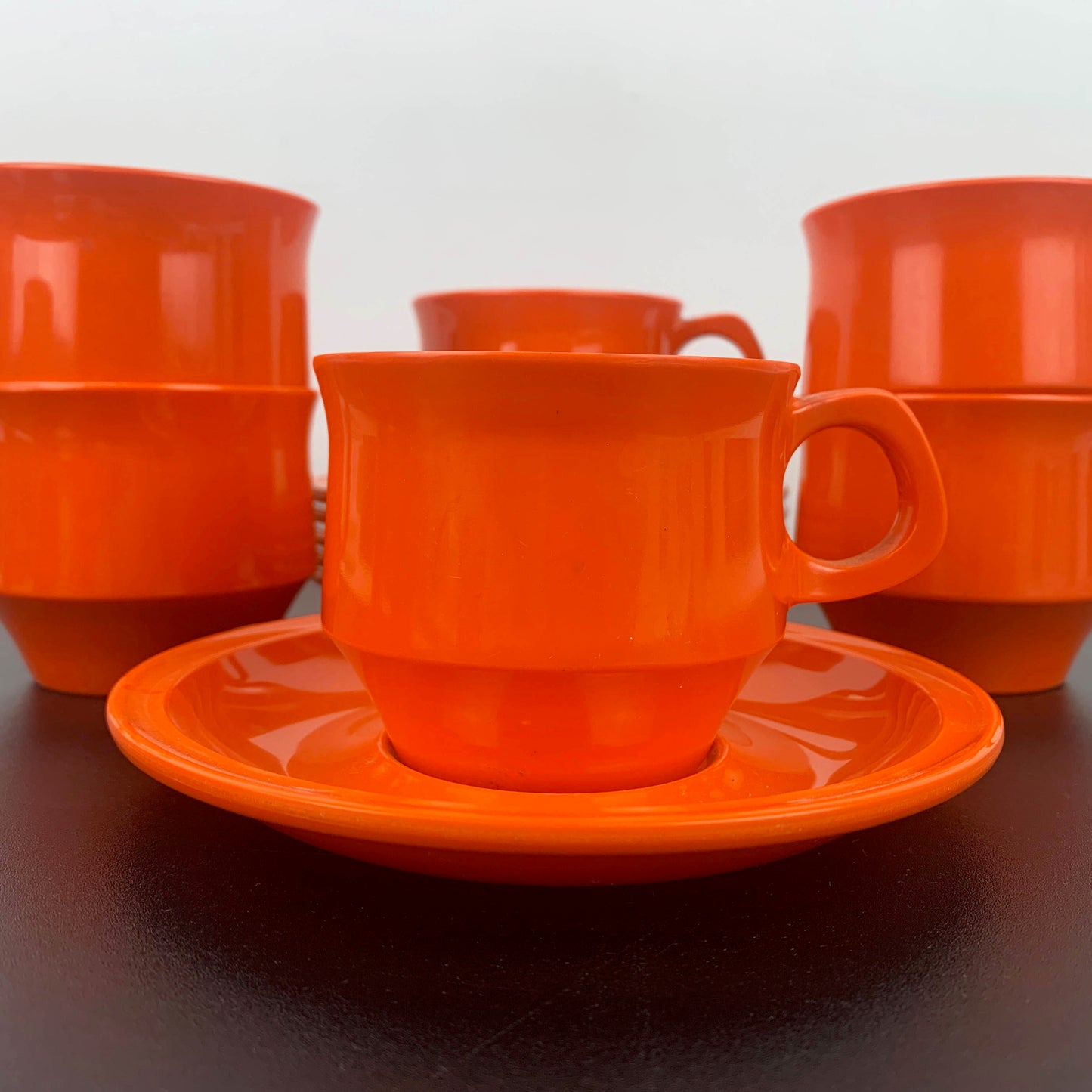Nylex Australia Melamine Cup and Saucer Sets - Orange