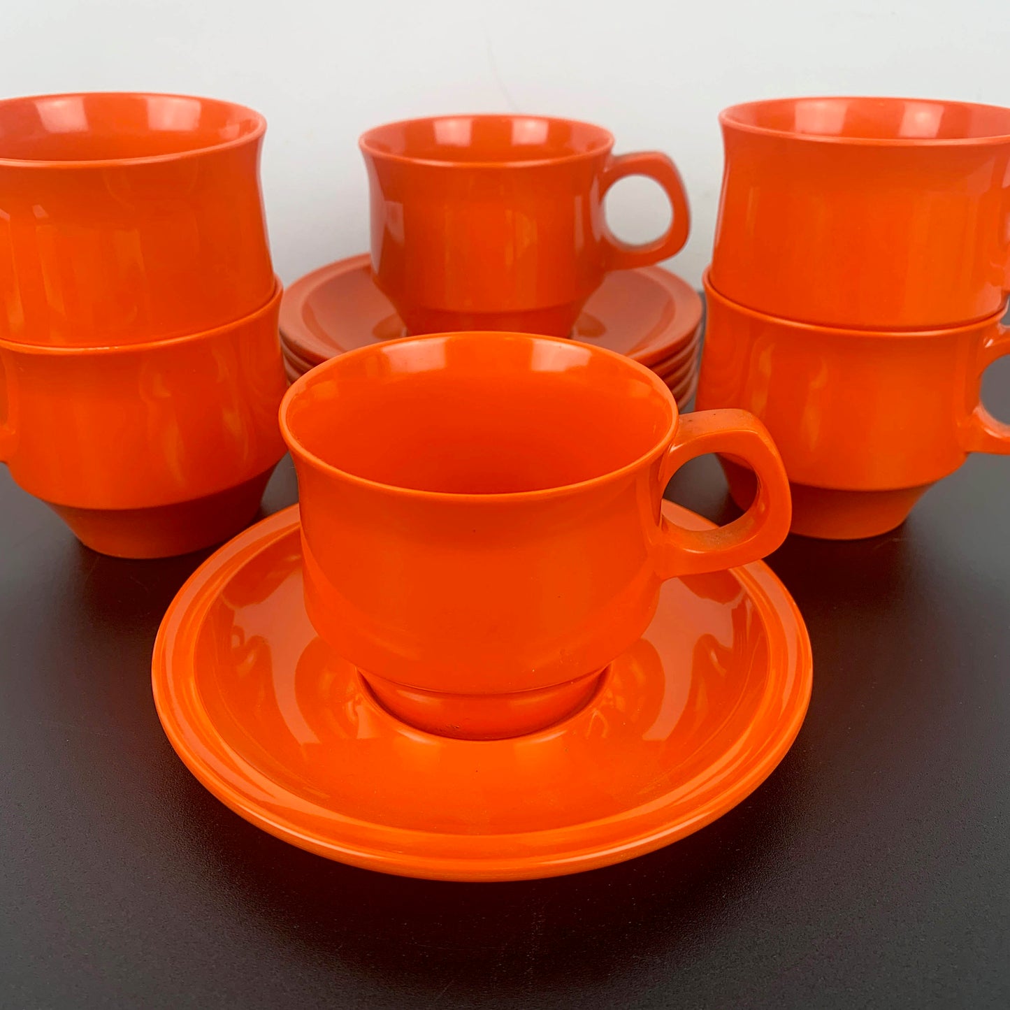 Nylex Australia Melamine Cup and Saucer Sets - Orange