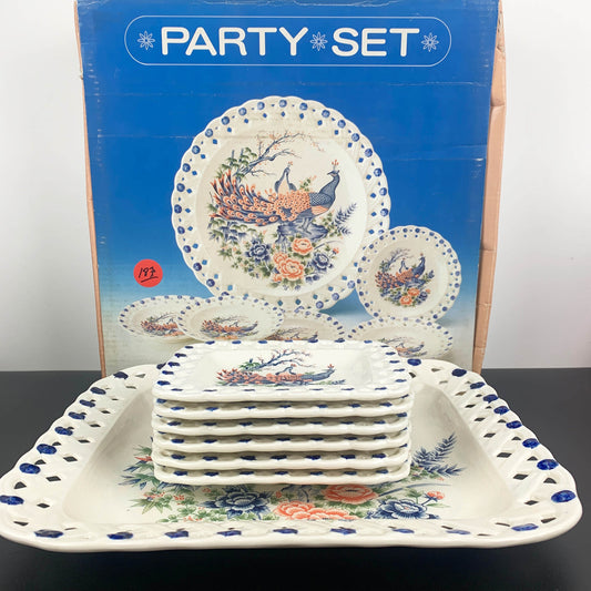 Peacock Dessert Serving Set
