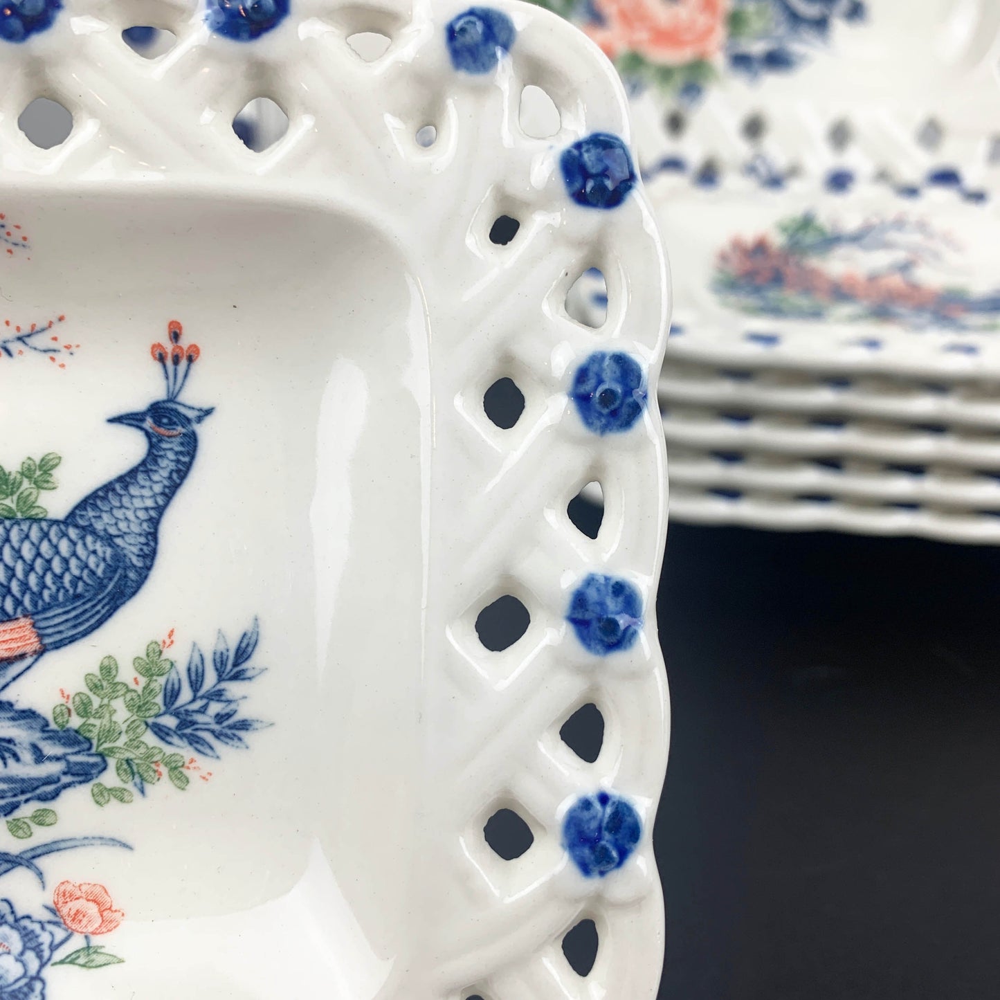Peacock Dessert Serving Set