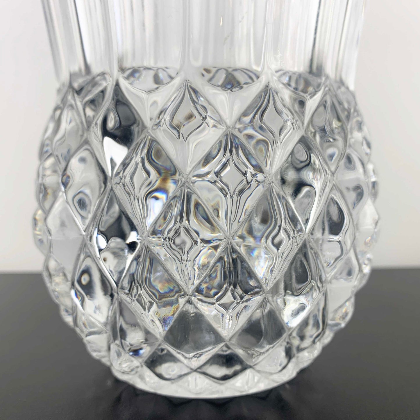 Heavy Cut Crystal Pineapple Form Vase