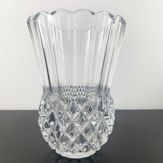 Heavy Cut Crystal Pineapple Form Vase