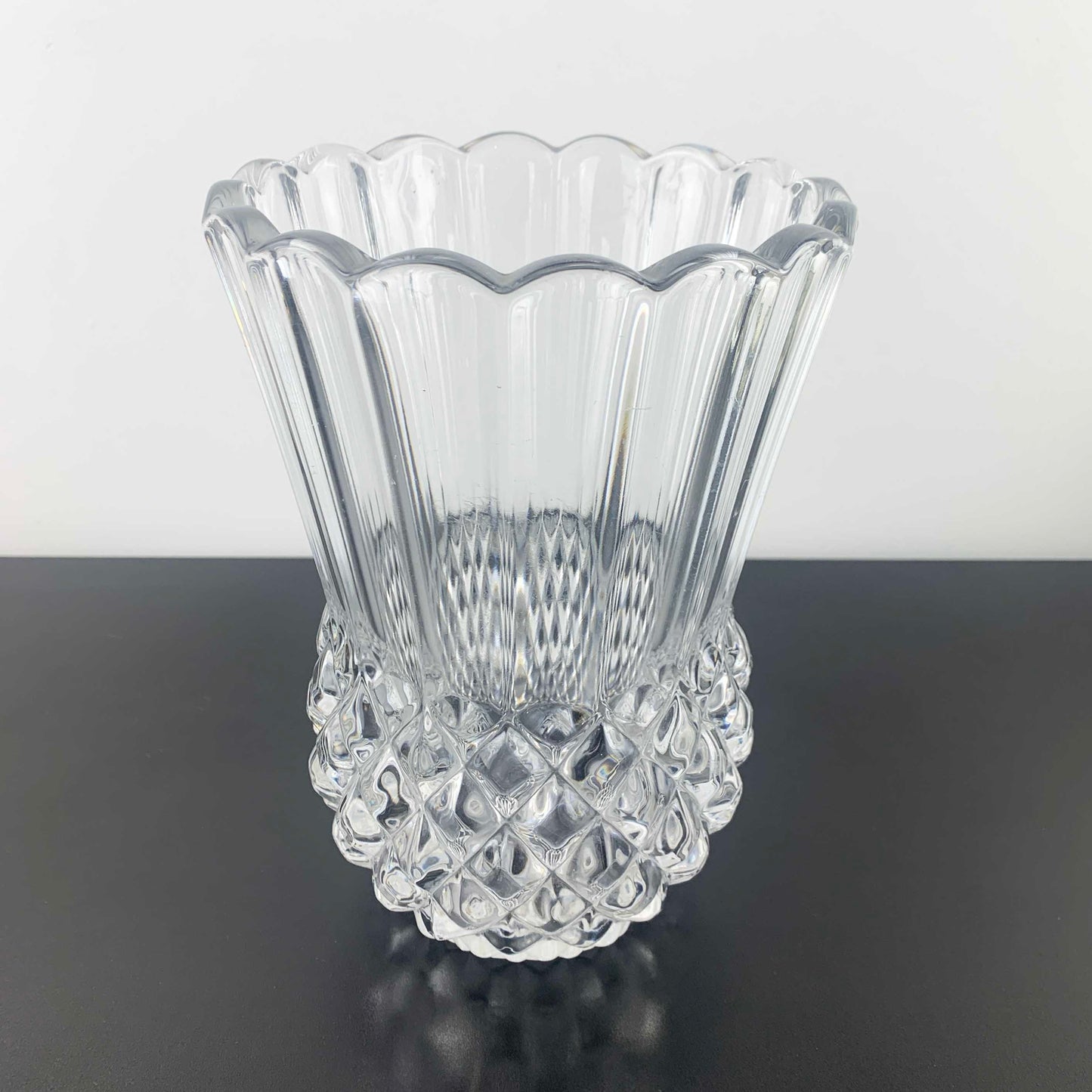 Heavy Cut Crystal Pineapple Form Vase
