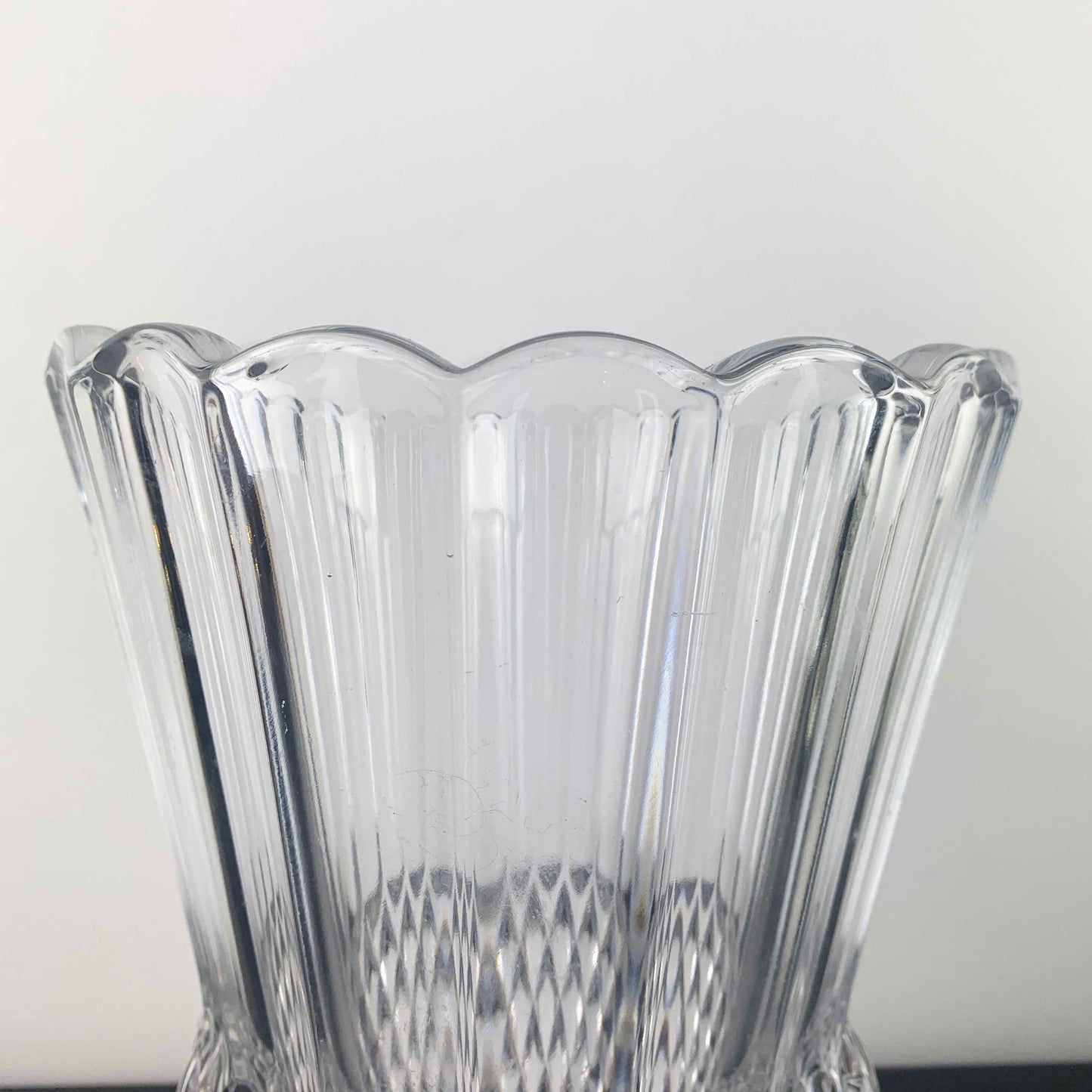 Heavy Cut Crystal Pineapple Form Vase