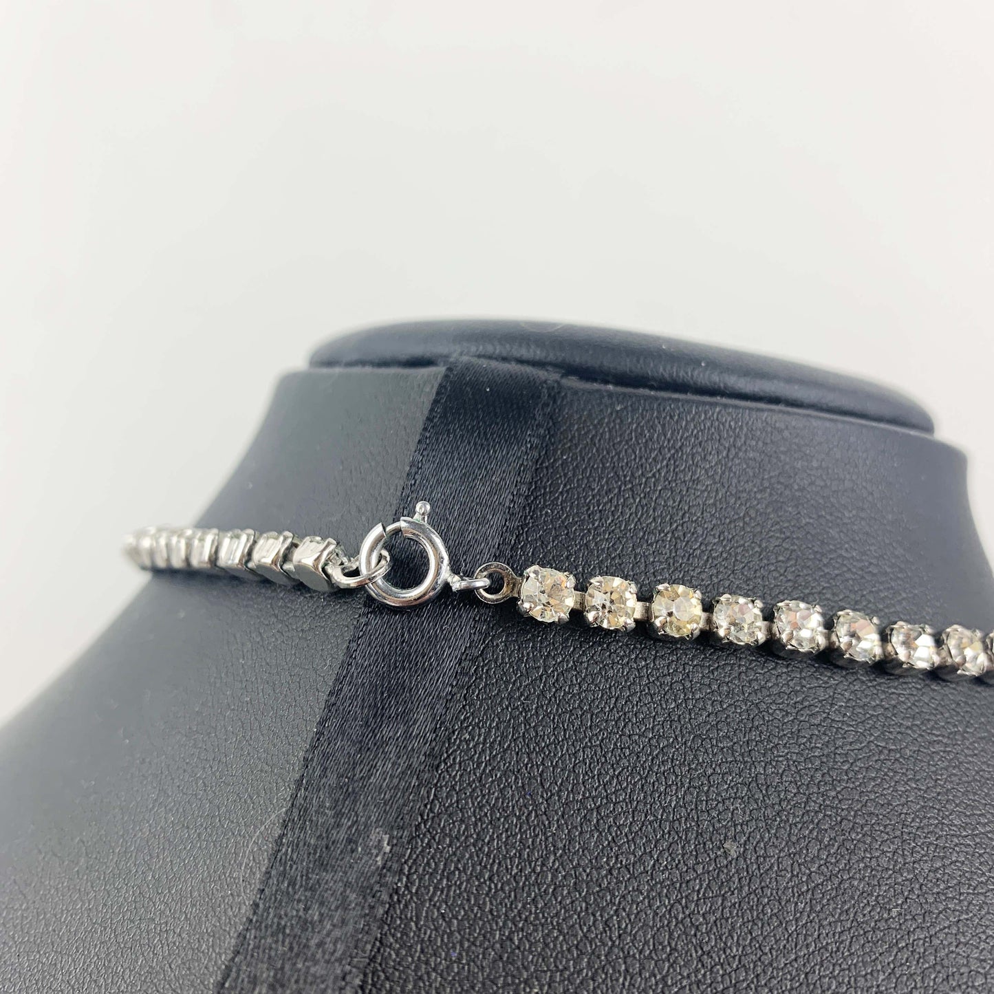 Mid Century Rhinestone Fringe Necklace