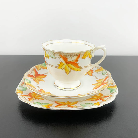 Royal Albert Crown China Maple Leaf Trio
