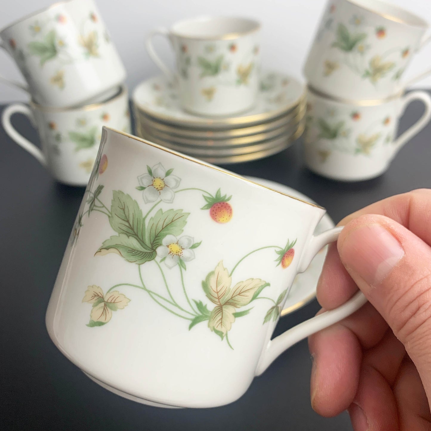 Royal Doulton 'Strawberry Cream' Cup and Saucer Set