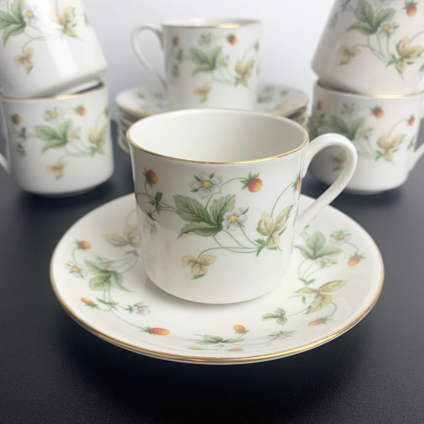 Royal Doulton 'Strawberry Cream' Cup and Saucer Set