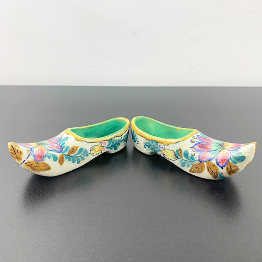 Royal Zuid Holland 1947 'Mara' Ceramic Clog Pair