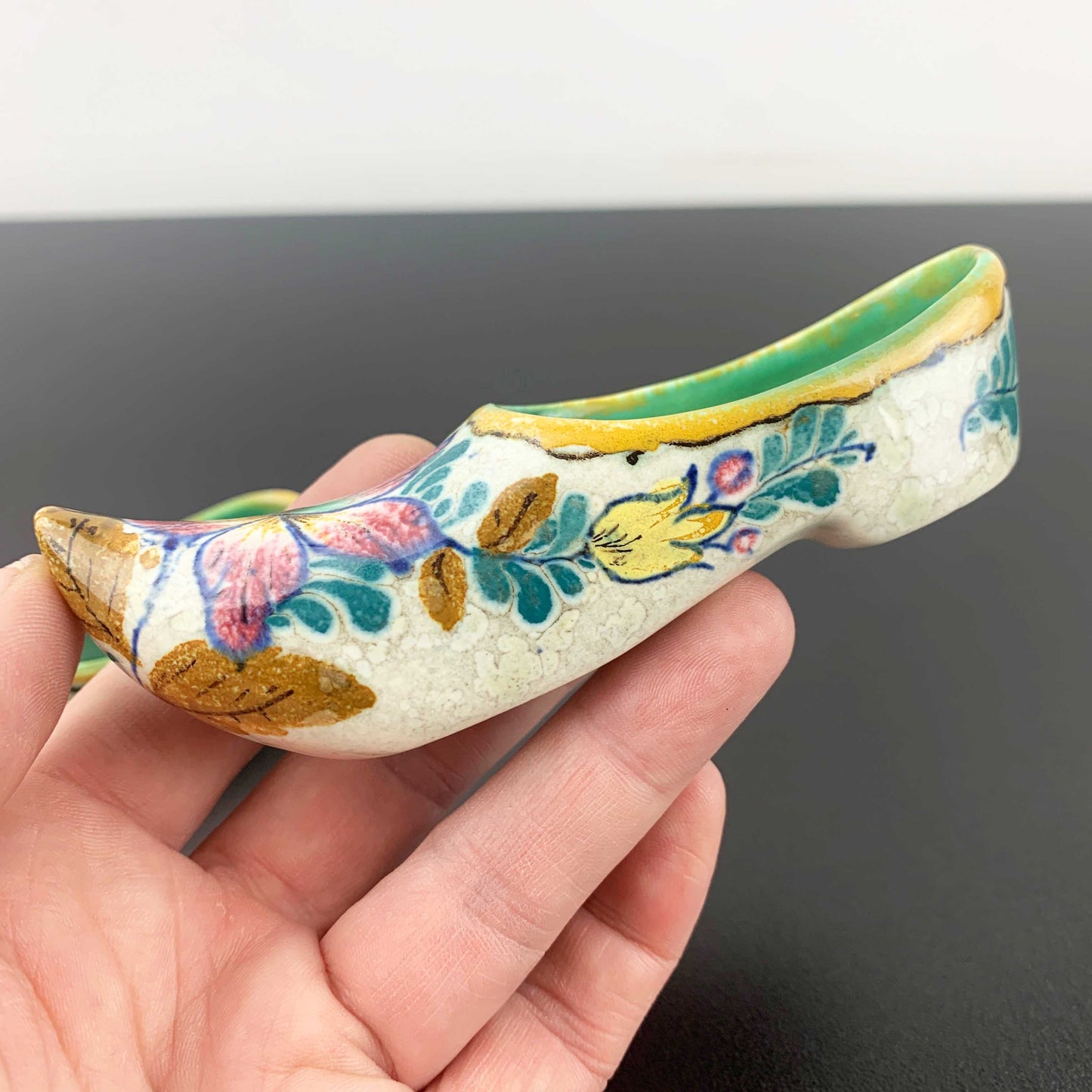 Royal Zuid Holland 1947 'Mara' Ceramic Clog Pair
