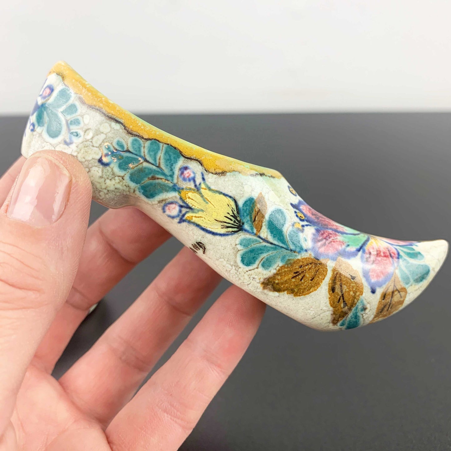 Royal Zuid Holland 1947 'Mara' Ceramic Clog Pair
