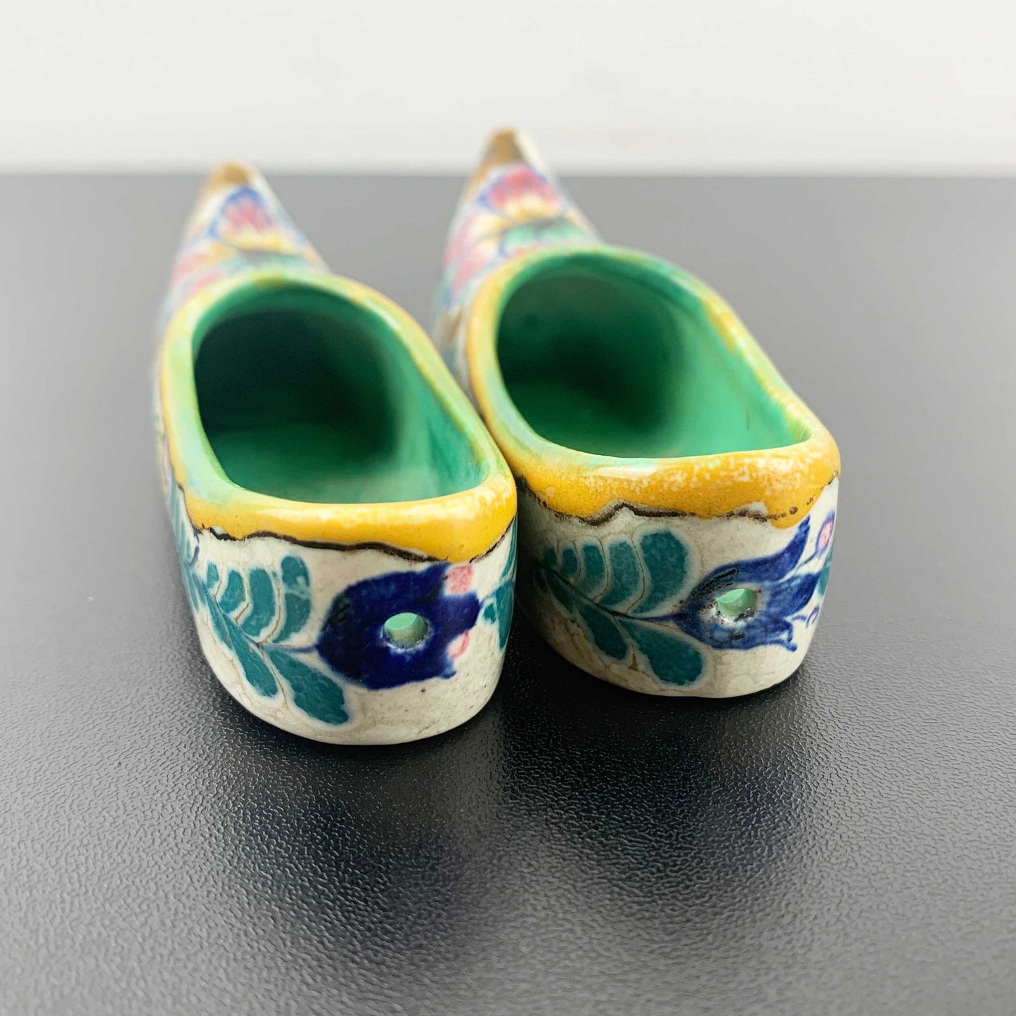 Royal Zuid Holland 1947 'Mara' Ceramic Clog Pair