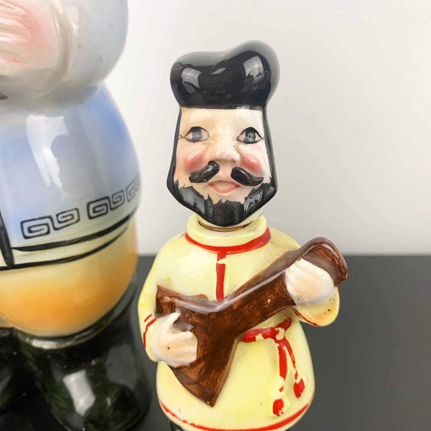 Mid century ceramic Russian collectible decanters - Set of 2