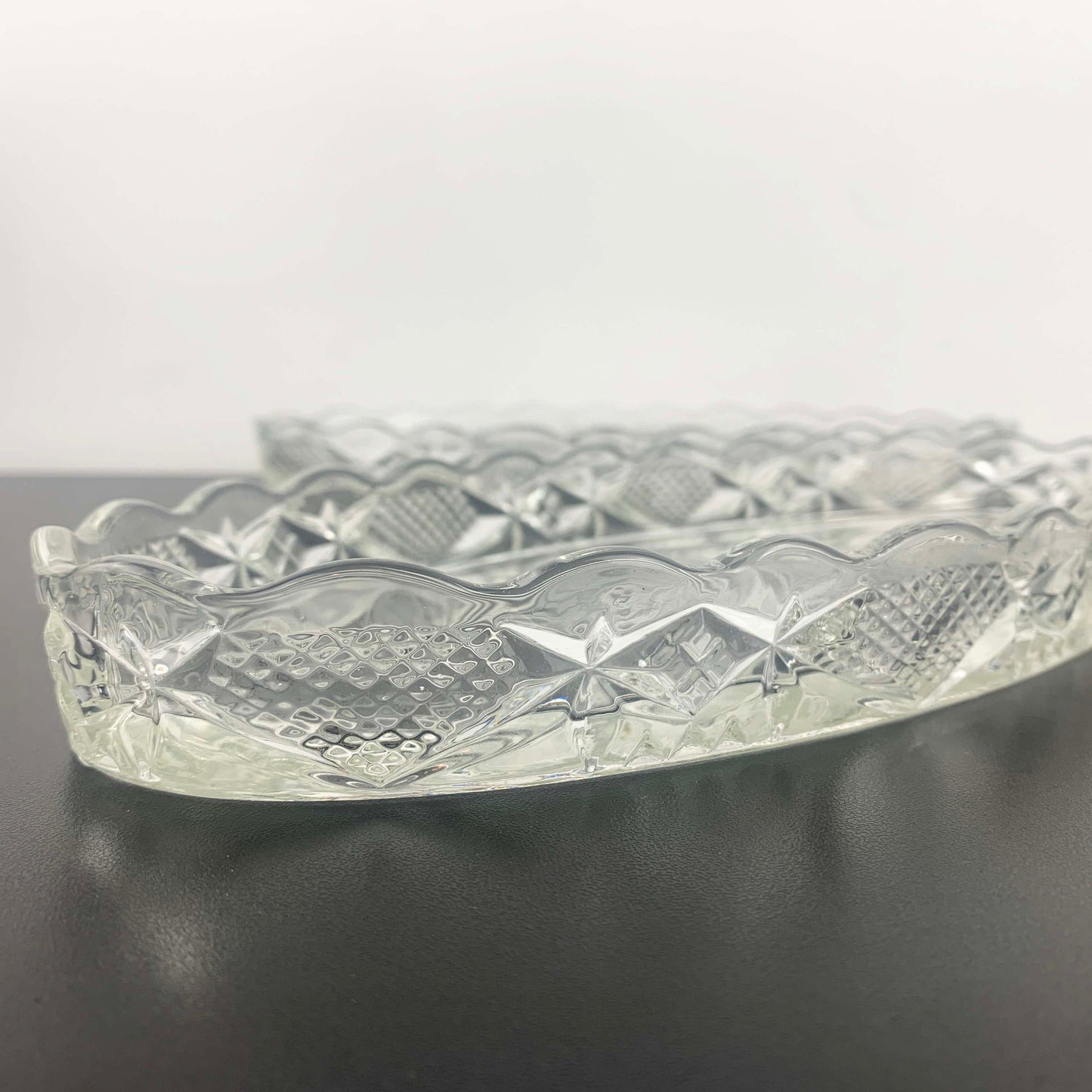 Oval Celery and Relish Trays - Set of 2