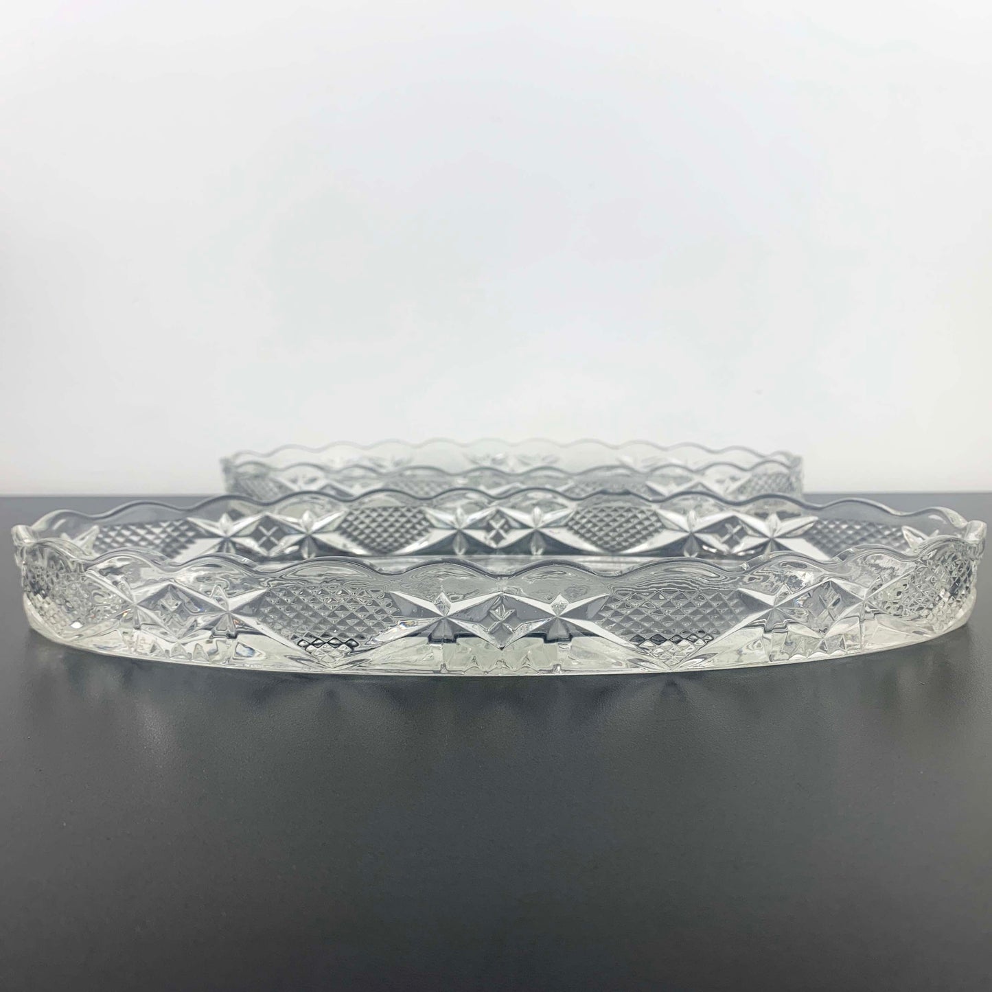 Oval Celery and Relish Trays - Set of 2