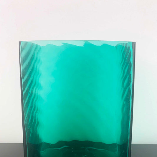 Mid Century Sea Green Block Vase