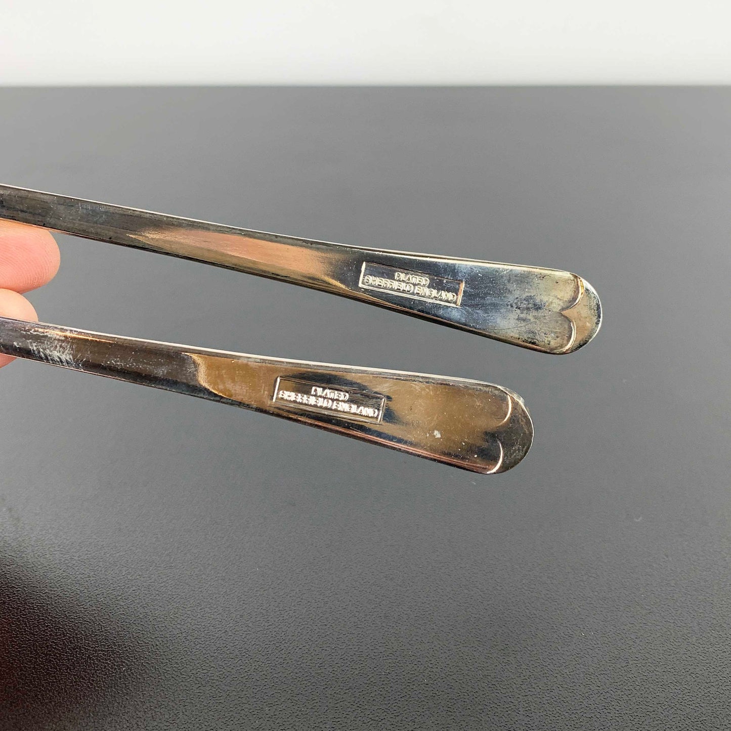 Sheffield England Silver Plated Salad Server Set