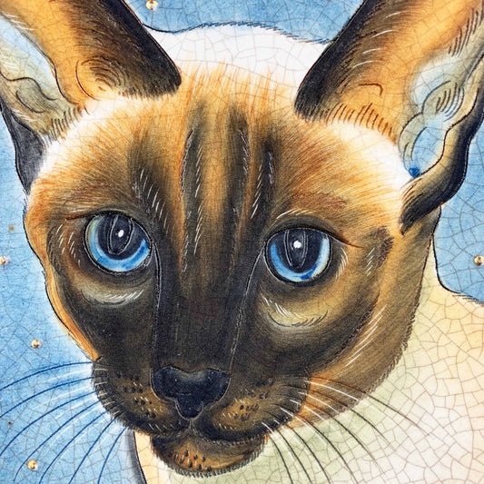 Veneto Flair Italy Cat Series 'Siamese Blue Point' Wall Plate