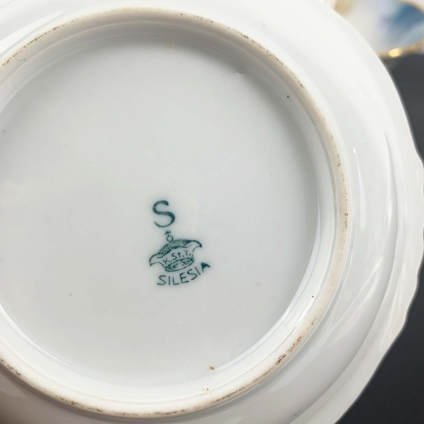 Silesia Porcelain Cherub Lustreware Dessert Bowl Set