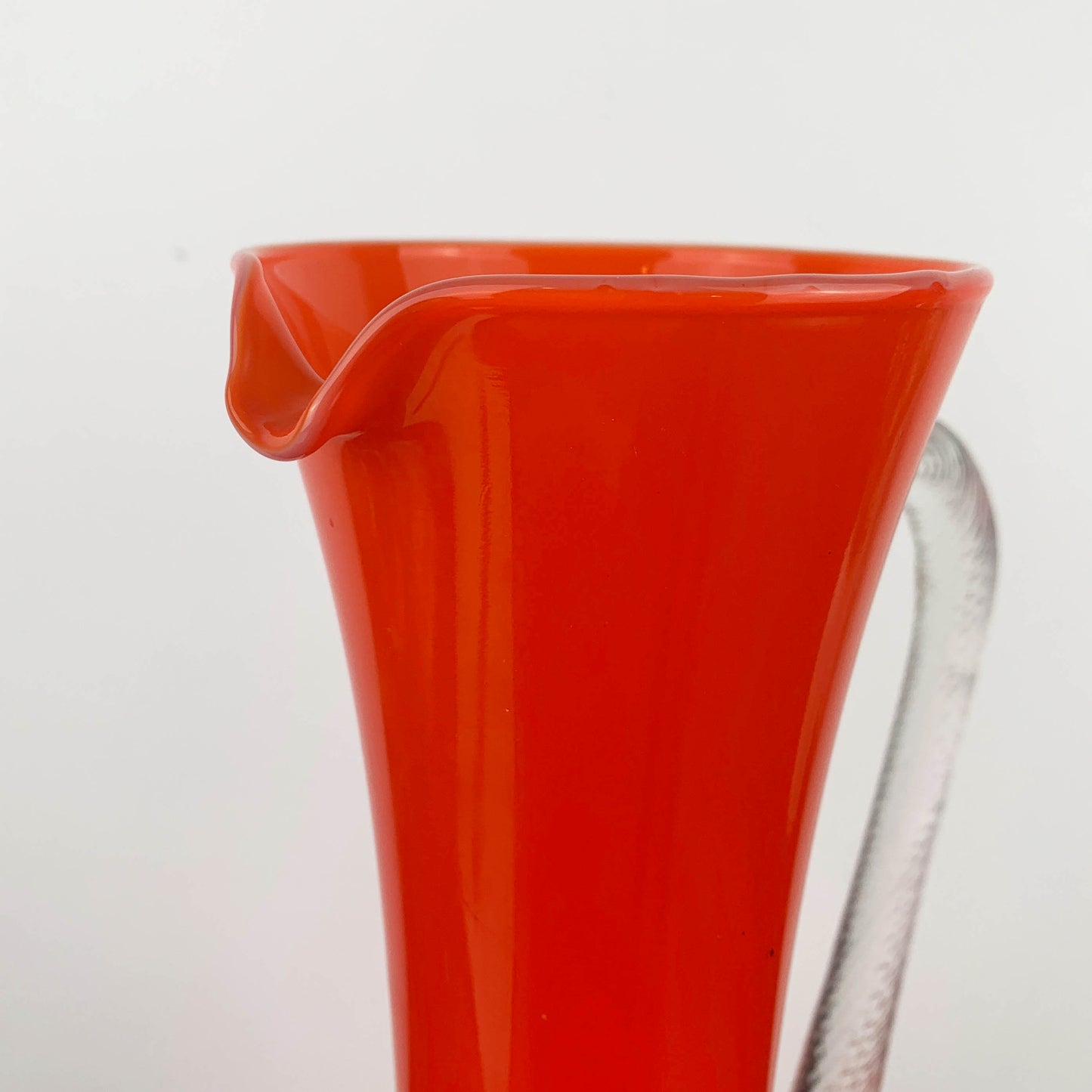 Stelvia Glass Orange Art Glass Pitcher