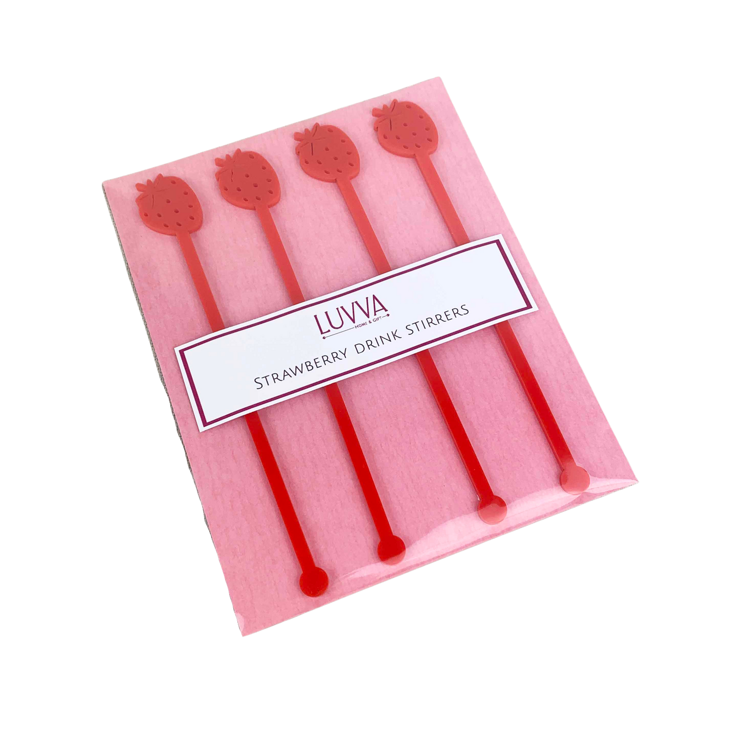 Strawberry Drink Stirrers