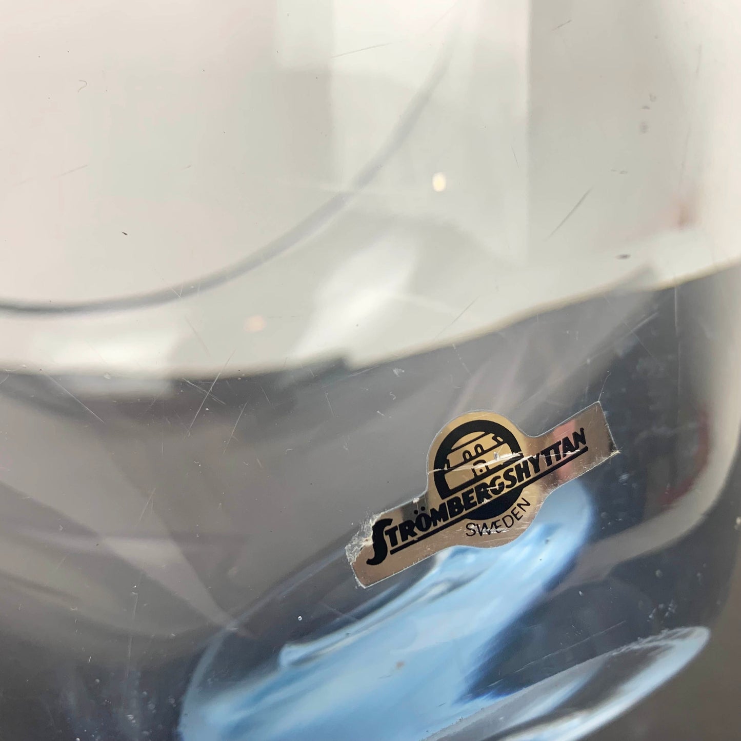 Strombergshyttan Sweden Ice Blue Art Glass Bowl T367
