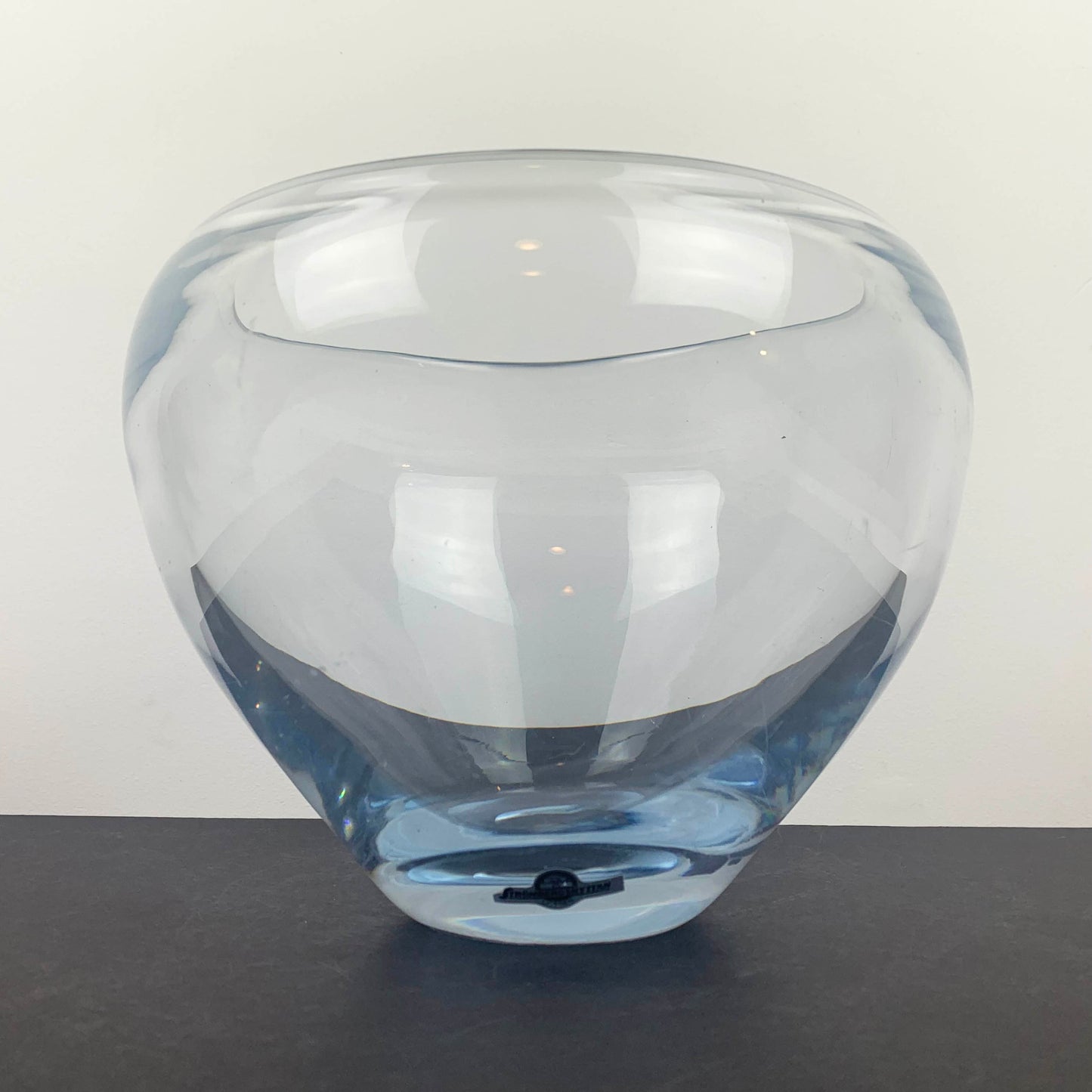 Strombergshyttan Sweden Ice Blue Art Glass Bowl T367