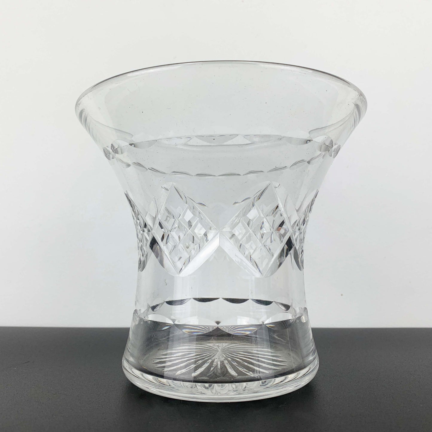 Stuart Crystal Diamond Banded Vase