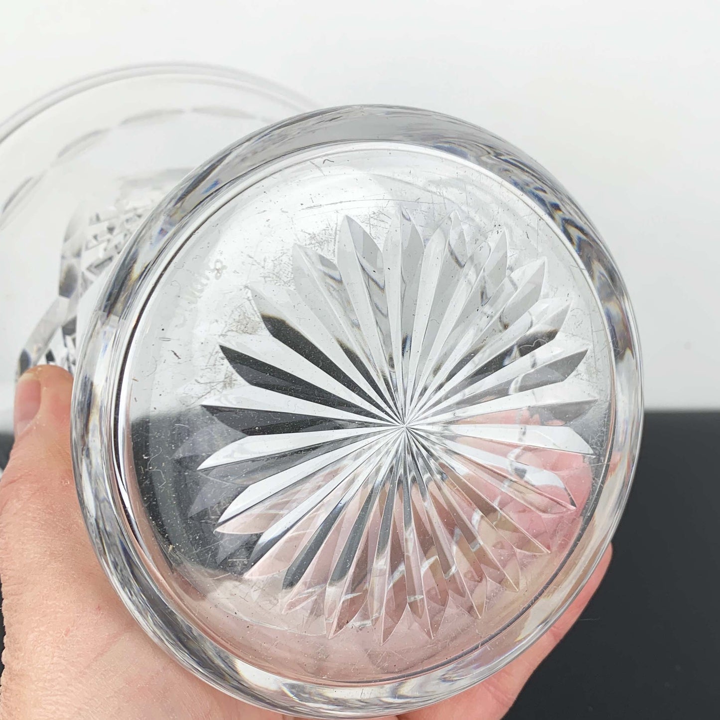 Stuart Crystal Diamond Banded Vase