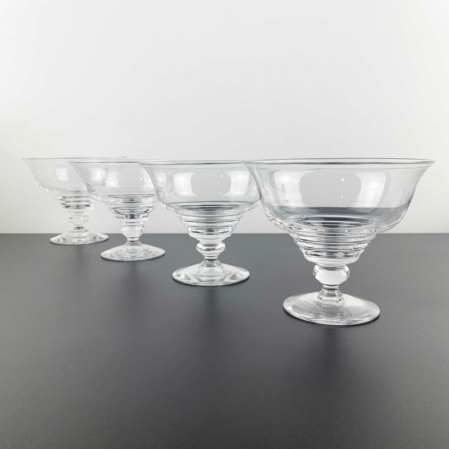 Stuart Crystal Stratford ring footed dessert bowl - Set of 4