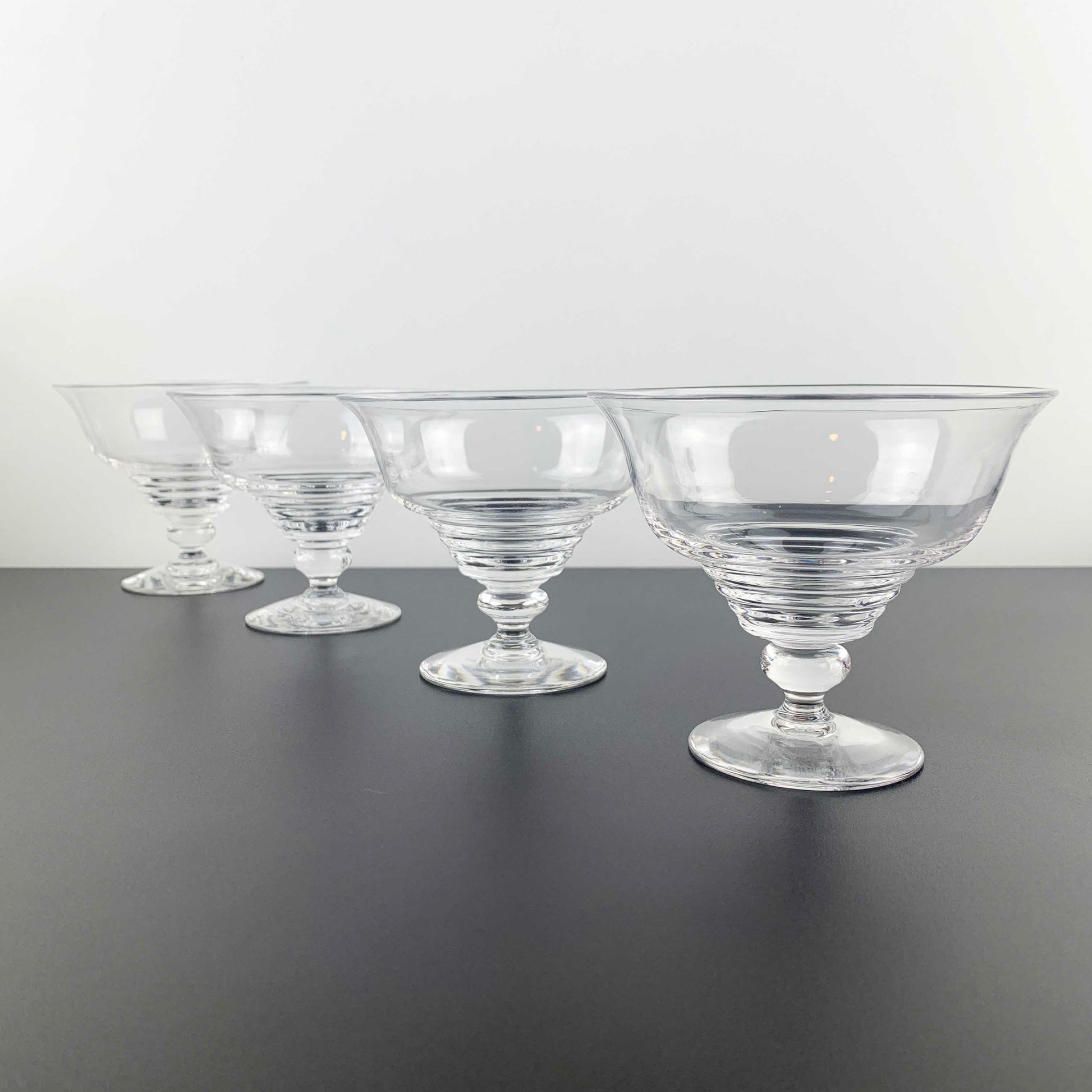 Stuart Crystal Stratford ring footed dessert bowl - Set of 4