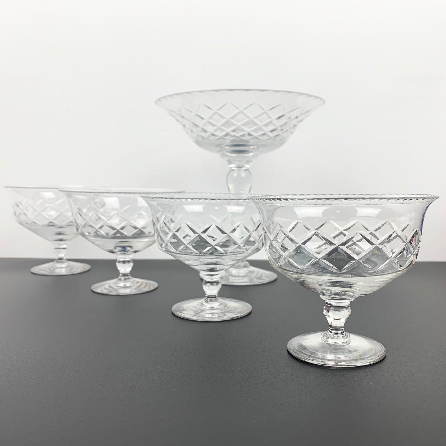 Stuart Crystal Compote and Dessert Bowl Set