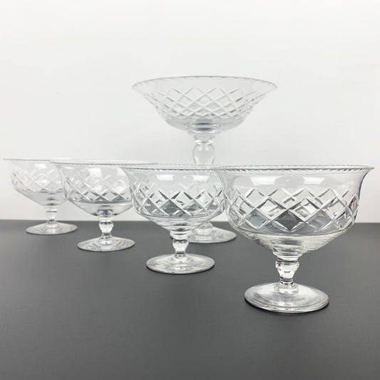 Stuart Crystal Compote and Dessert Bowl Set