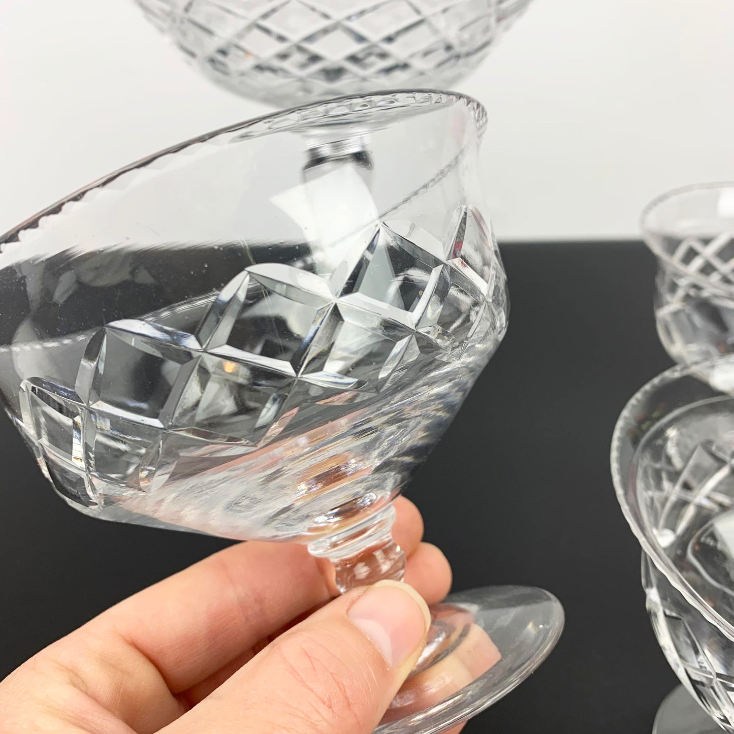 Stuart Crystal Compote and Dessert Bowl Set