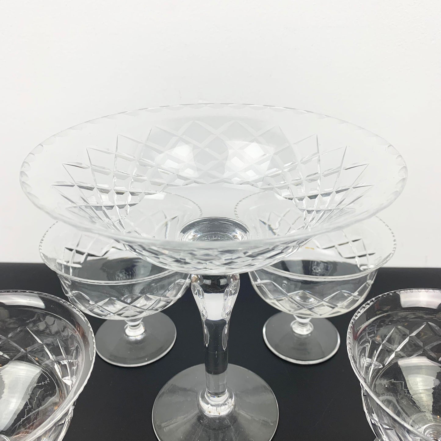Stuart Crystal Compote and Dessert Bowl Set