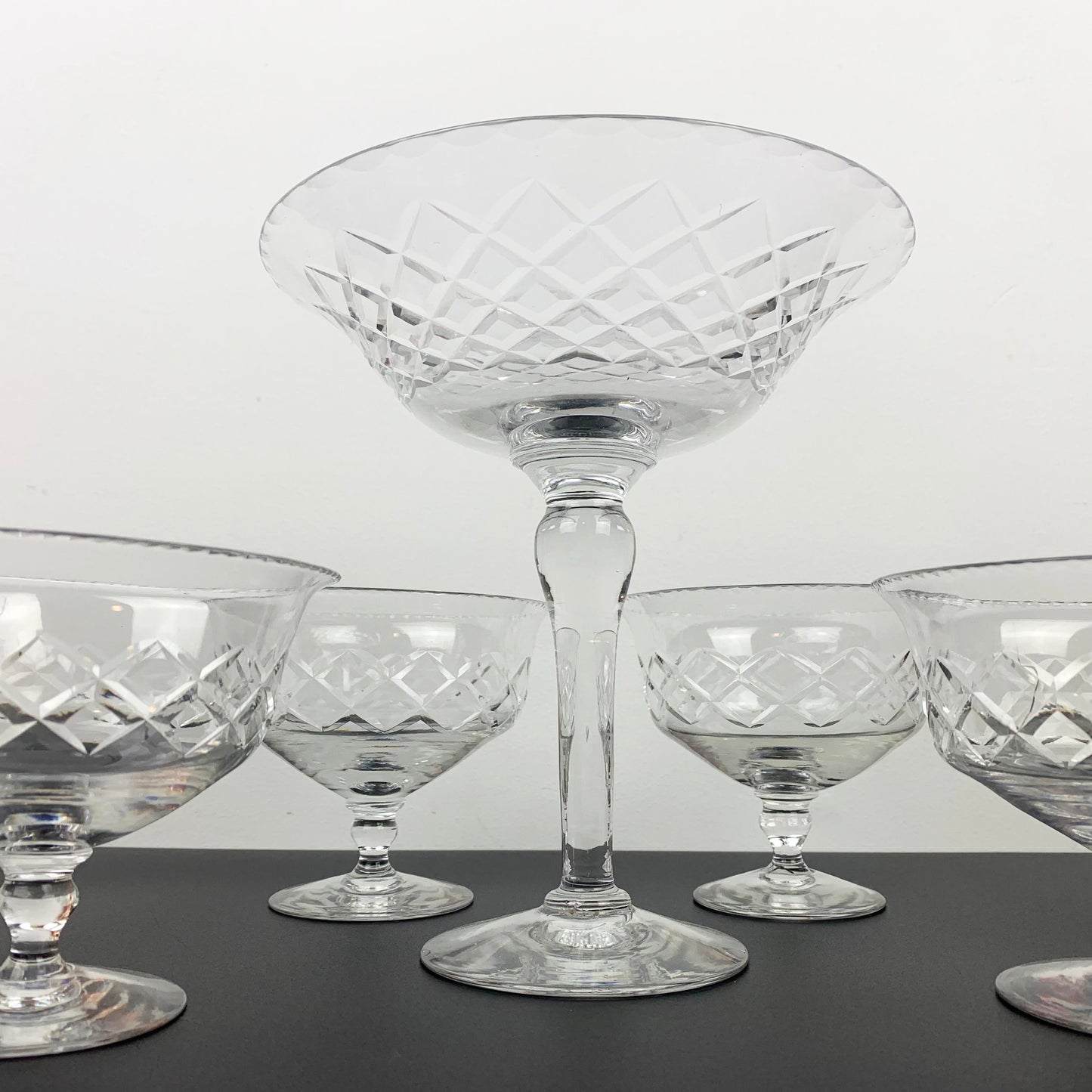 Stuart Crystal Compote and Dessert Bowl Set