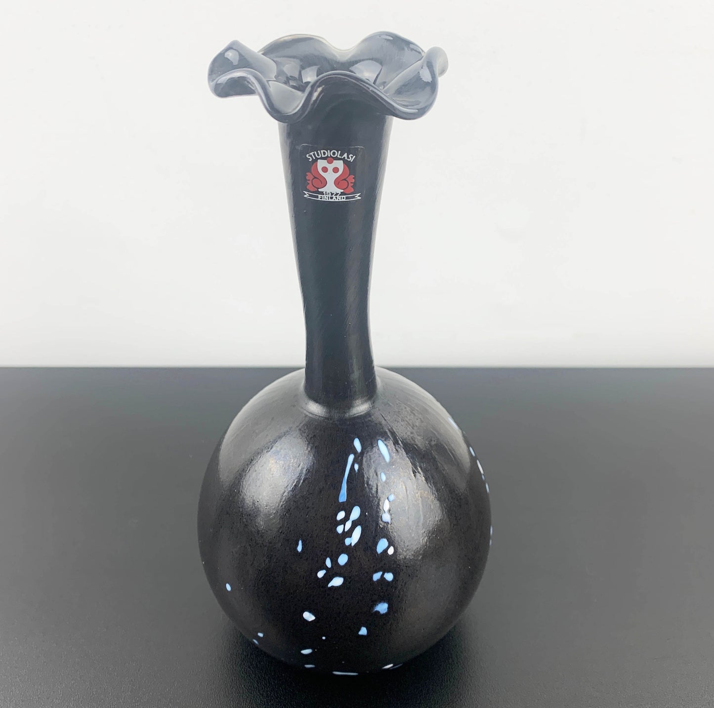Studiolasi Finland Speckled Art Glass Bud Vase