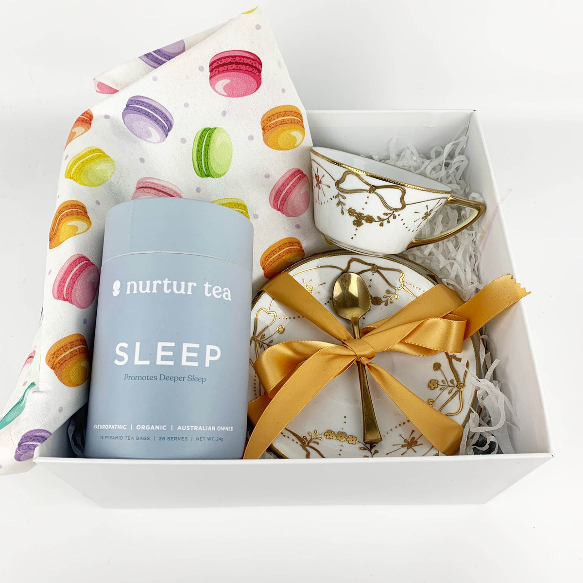 Tea Lovers Gift Box with Antique Japanese Moriage Trio