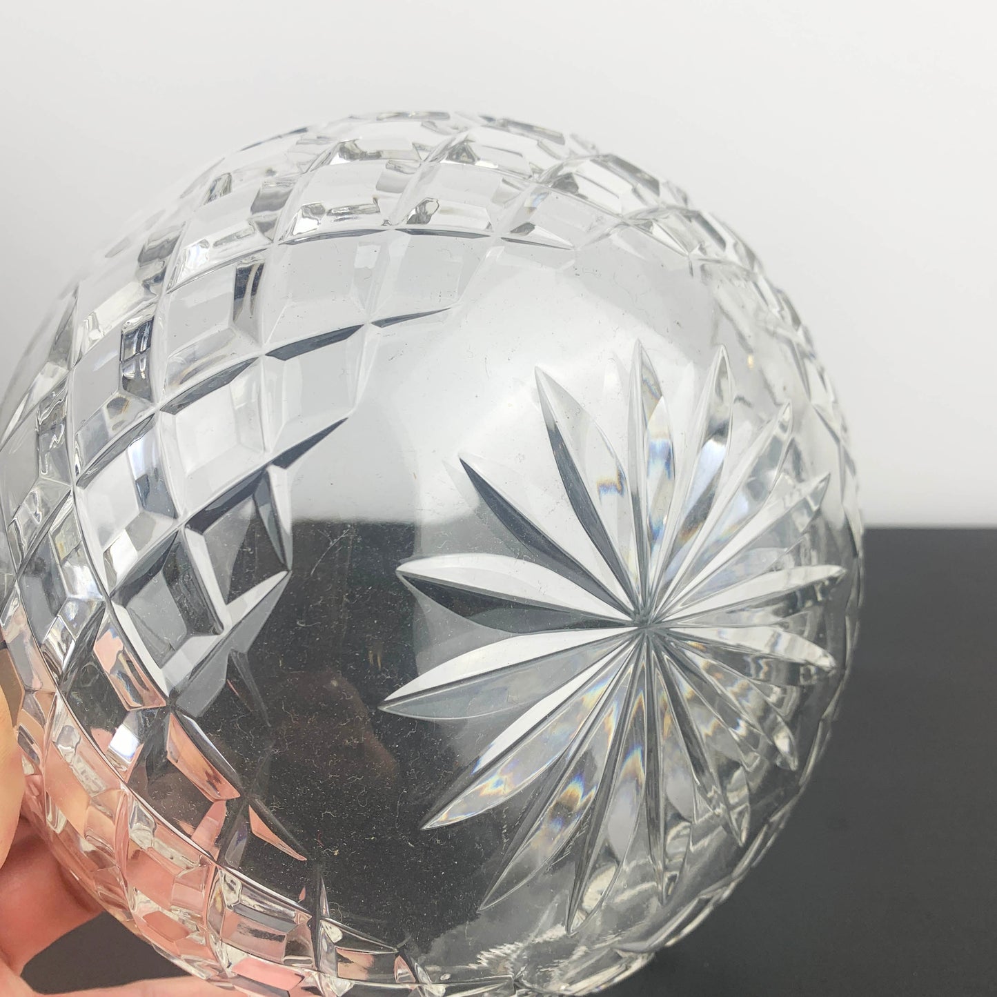 Bohemia Crystal Diamond Cut Salad Bowl