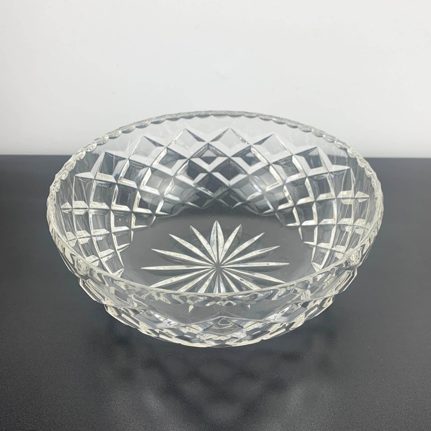 Bohemia Crystal Diamond Cut Salad Bowl