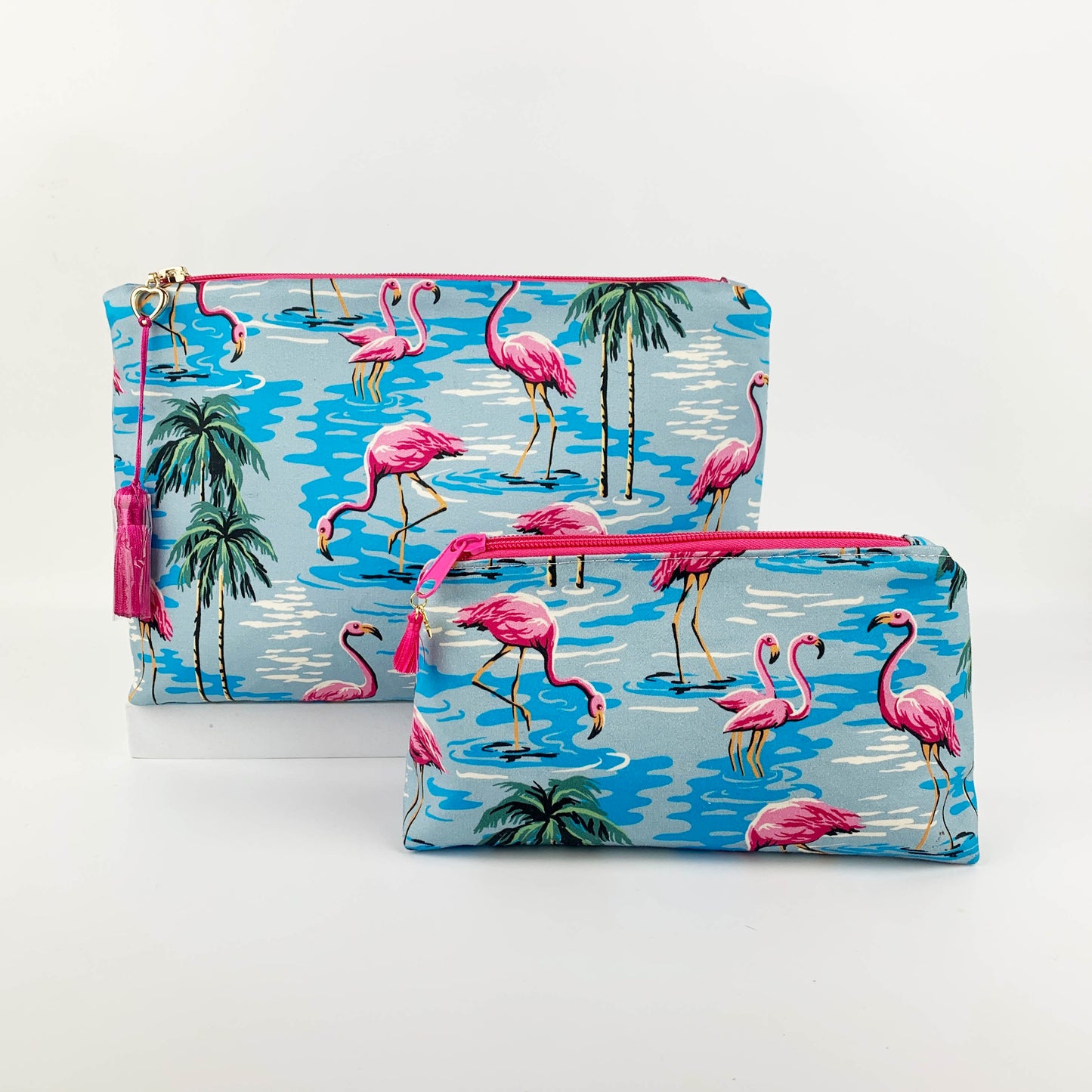 Tropical Flamingo Makeup & Cosmetics Pouch