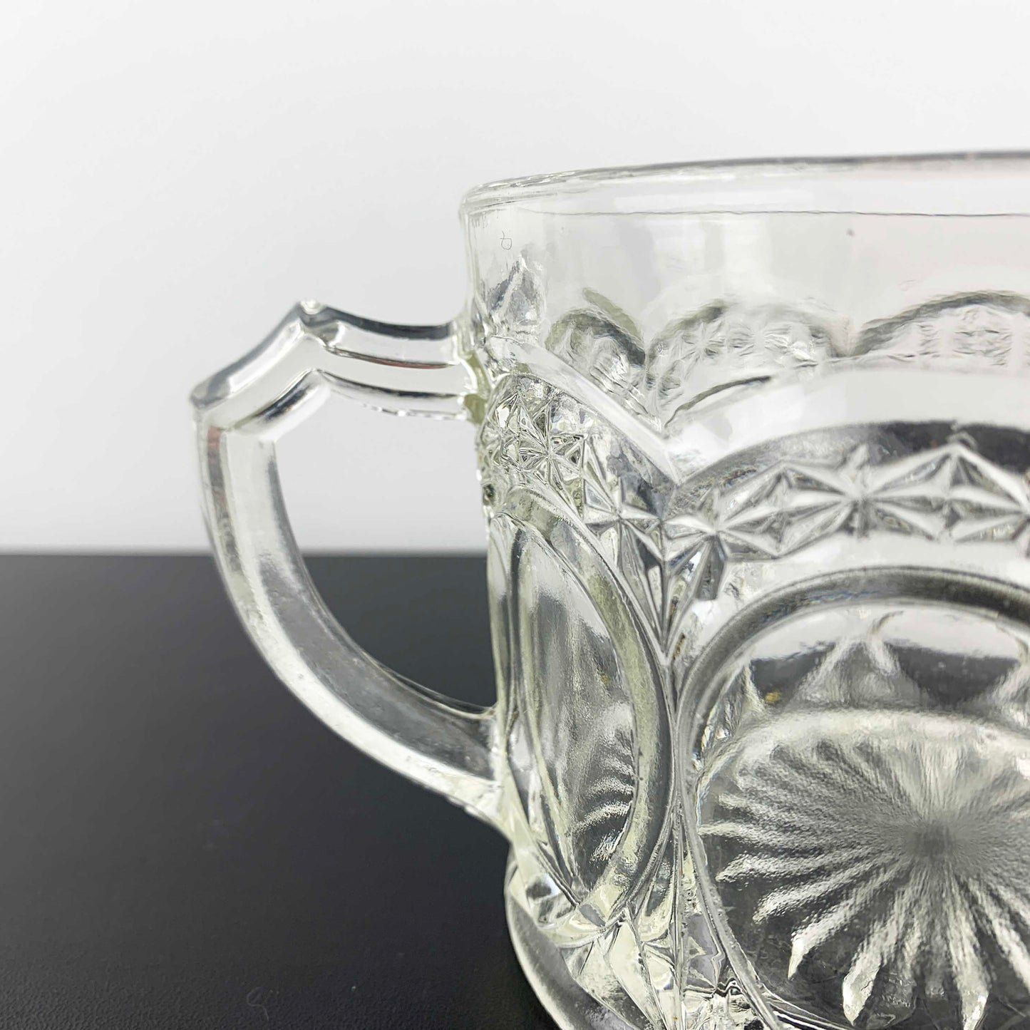 Crown Crystal Twin Handled Open Sugar Bowl