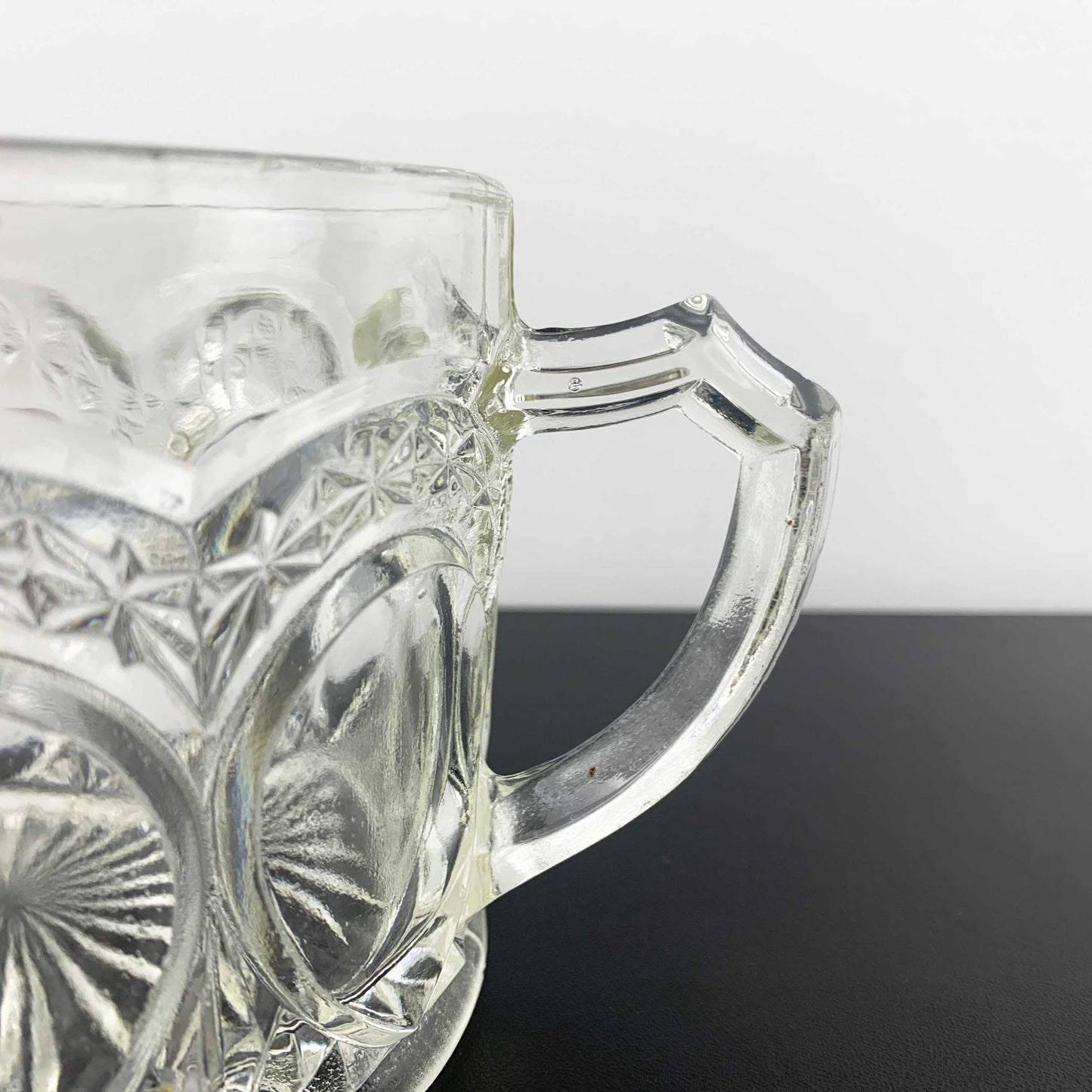 Crown Crystal Twin Handled Open Sugar Bowl