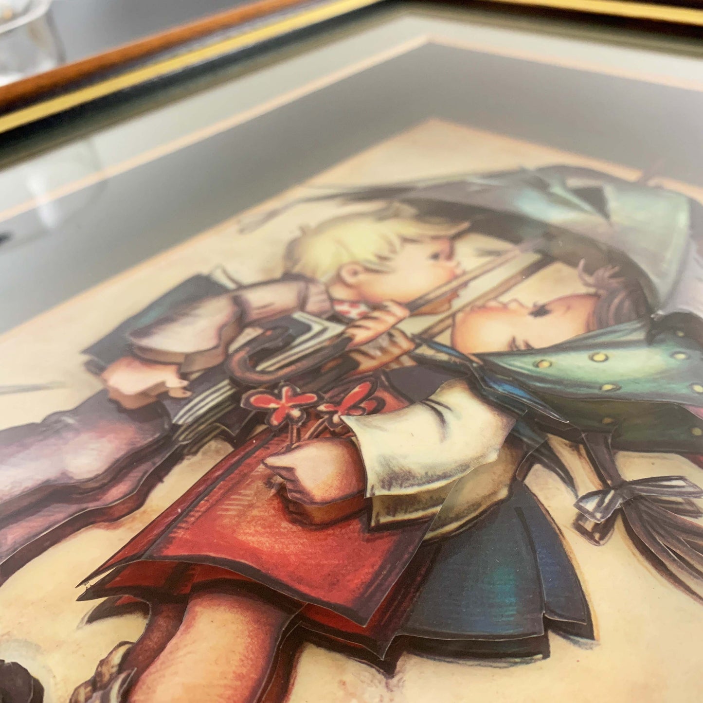 Donald Art Co, USA Hummel Inspired "Under the Umbrella" 3D Artwork