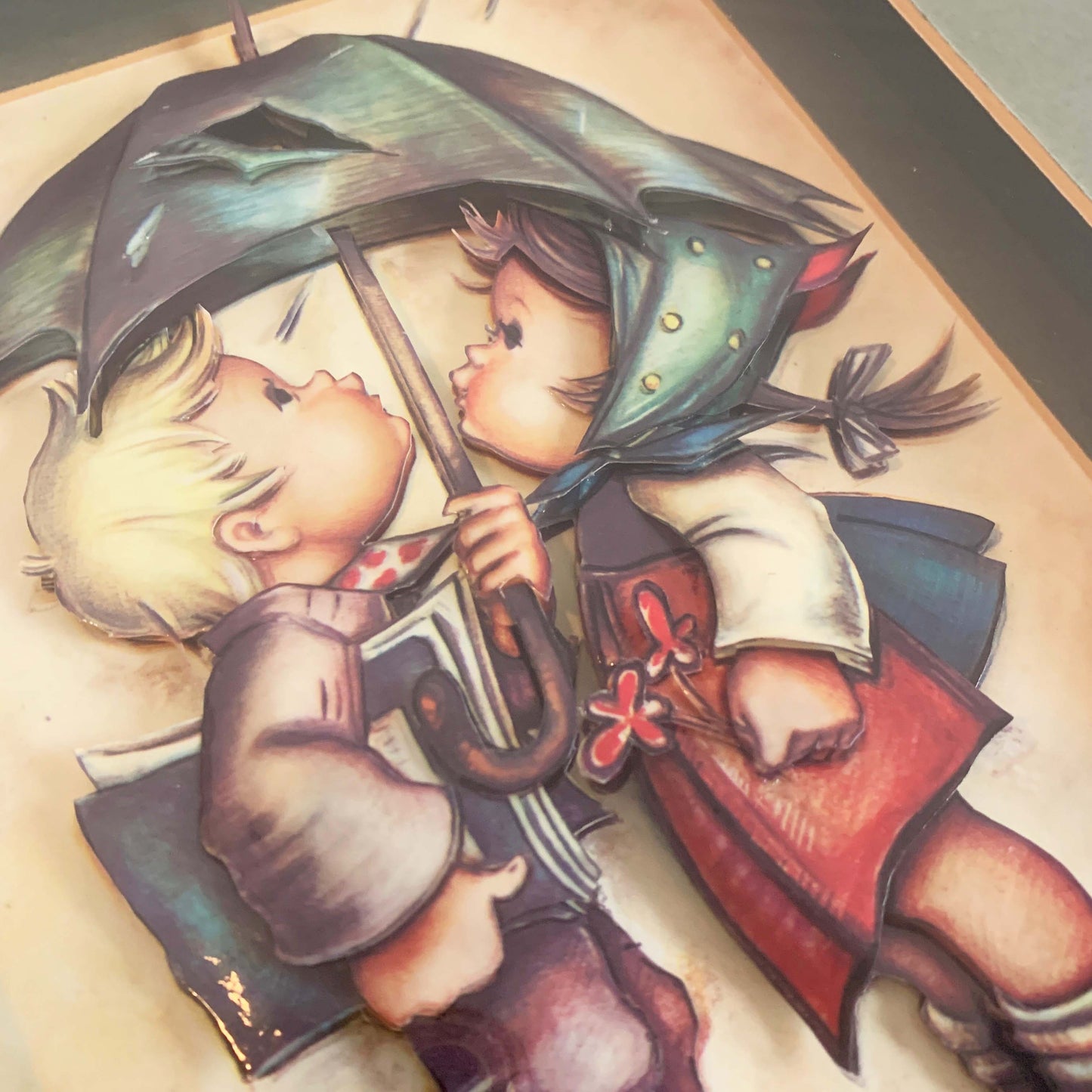 Donald Art Co, USA Hummel Inspired "Under the Umbrella" 3D Artwork