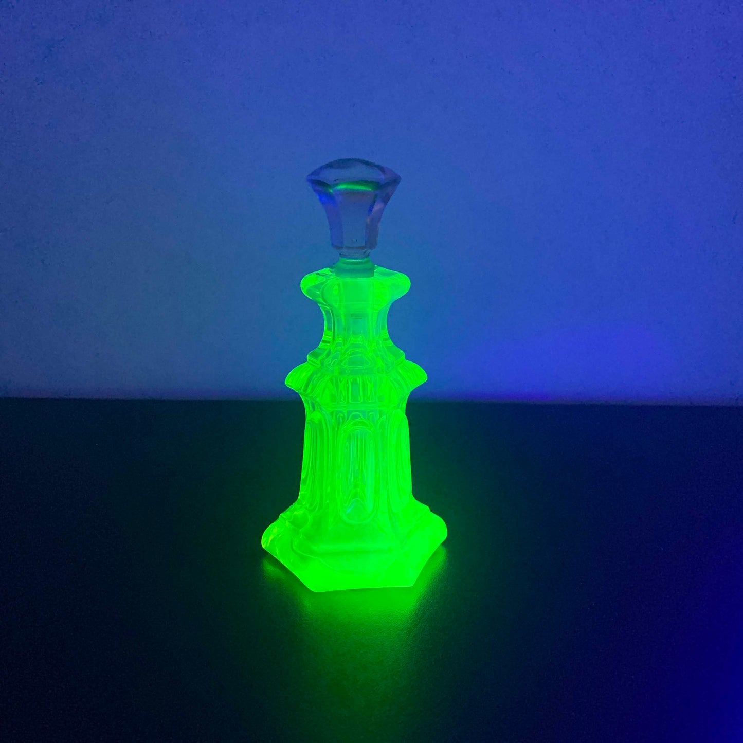 Art Deco Uranium Glass Perfume Bottle
