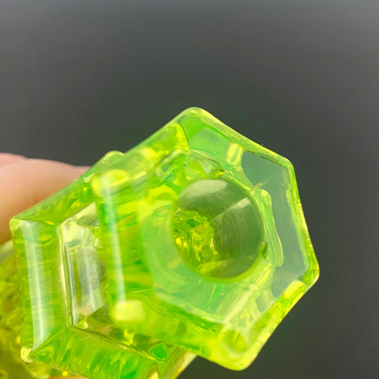 Art Deco Uranium Glass Perfume Bottle